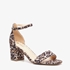 Nova dames hak sandalen met luipaardprint 1