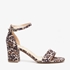 Nova dames hak sandalen met luipaardprint 7