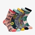 5 paar dames sokken met jungle print 1