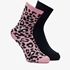 2 paar antislip sokken met luipaardprint