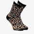 1 paar dames antislip sokken met luipaardprint