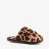 Dames pantoffels met luipaardprint