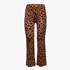 Meisjes flared broek met luipaardprint