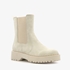 Lage chelsea boots beige