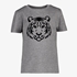 Kinder T-shirt grijs met tijgerkop