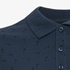 Unsigned heren polo blauw met all over print 3