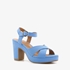 Blauwe dames sandalen met hak
