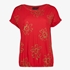 Dames T-shirt rood met bloemenprint