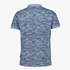 Unsigned heren polo blauw met all over print 2