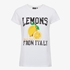 Dames T-shirt met lemon print wit
