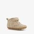 Leren babyschoenen beige met stippenprint