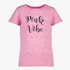 Meisjes T-shirt roze met print