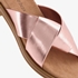 Blue Box dames slippers met metallic roze bandjes 6