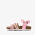 Meisjes bio sandalen met roze metallic details 3