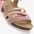 Meisjes bio sandalen met roze metallic details 6