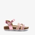 Meisjes bio sandalen met roze metallic details 7