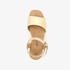 Blue Box dames sandalen met sleehak goud 5