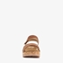 Hush Puppies leren dames sandalen cognac 2