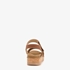 Hush Puppies leren dames sandalen cognac 4