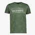 Heren T-shirt groen met tekstopdruk