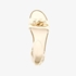 Nova dames sandalen wit met gouden detail 5