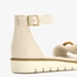 Nova dames sandalen wit met gouden detail 6