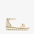 Nova dames sandalen wit met gouden detail 7