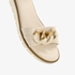 Nova dames sandalen wit met gouden detail 8
