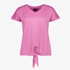 Dames T-shirt roze met knoop