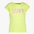 Meisjes T-shirt geel met tekstopdruk