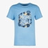 Kinder T-shirt blauw met tekstopdruk