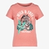 Meisjes T-shirt roze met tijgerkop