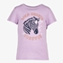Meisjes T-shirt paars met zebra