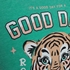 TwoDay meisjes T-shirt groen met tijgerkopje 3