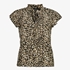 TwoDay dames blouse bruin met luipaardprint 1