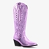 Dames western boots paars metallic