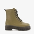 Blue Box dames veterboots taupe groen 7
