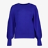 Dames trui met ballonmouwen blauw