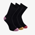 3 paar middellange dames sokken zwart