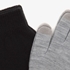 2 paar dames handschoenen zwart grijs 2