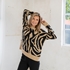 TwoDay dames trui met luipaardprint zwart/bruin 3