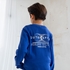 Unisgned jongens sweater met backprint blauw 3