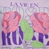 TwoDay dames T-shirt paars met rozen 3
