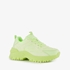 Dames dad sneakers neon groen