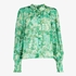 Dames blouse groen met print