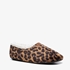 Gevoerde dames pantoffels met luipaardprint