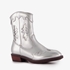 Meisjes western boots zilveren metallic