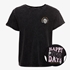 TwoDay acid meisjes T-shirt zwart met backprint