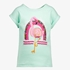 Meisje T-shirt mintgroen met flamingo