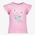 Meisjes T-shirt roze met bloemen